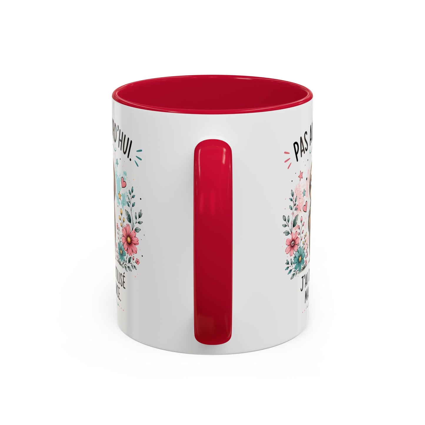 Tasse Paresseux Drôle Homme Femme – Mug Pas aujourd'hui j'ai déjà utilisé ma patience – Cadeau Humour 325 ml