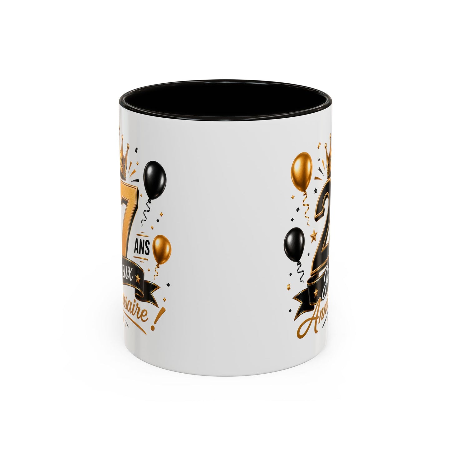 Mug Joyeux 27 Ans – Tasse Anniversaire 27 Ans – Cadeau Original pour Femme Homme – Idée Cadeau 27e Anniversaire Noir Bleu Rouge