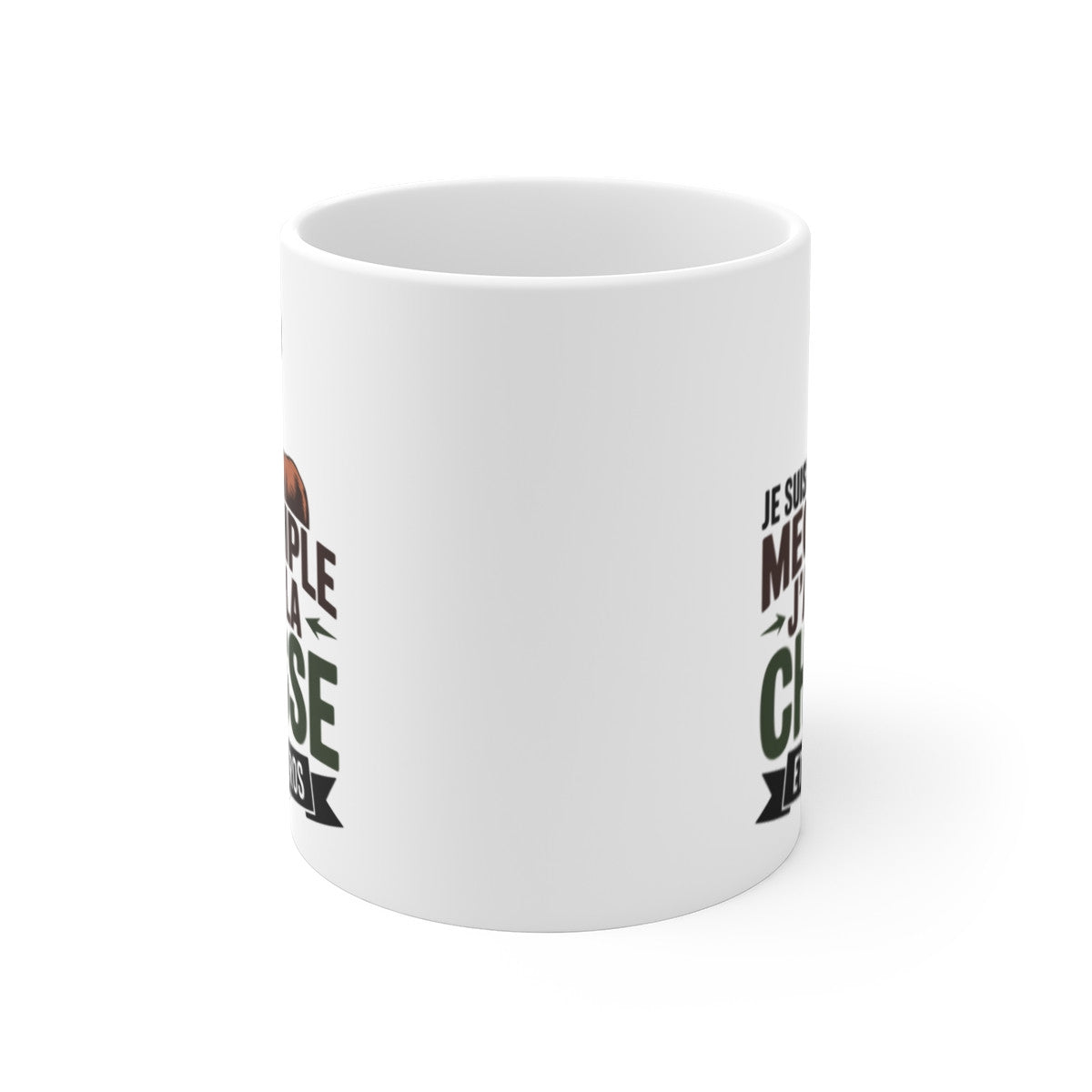 Tasse Chasseur Drôle 325ml – Je Suis un Mec Simple J’aime la Chasse et les Apéros – Cadeau Humour Chasse Homme