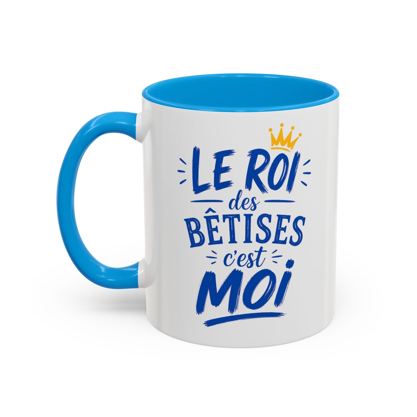 Mug Homme Humour – Tasse Drôle Le Roi des Bêtises c’est Moi – Cadeau Original Homme Anniversaire Noël 325ml