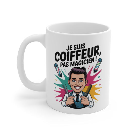Tasse Coiffeur Humour 325ml  Je Suis Coiffeur Pas Magicien  Mug Drôle Cadeau Métier Salon Homme
