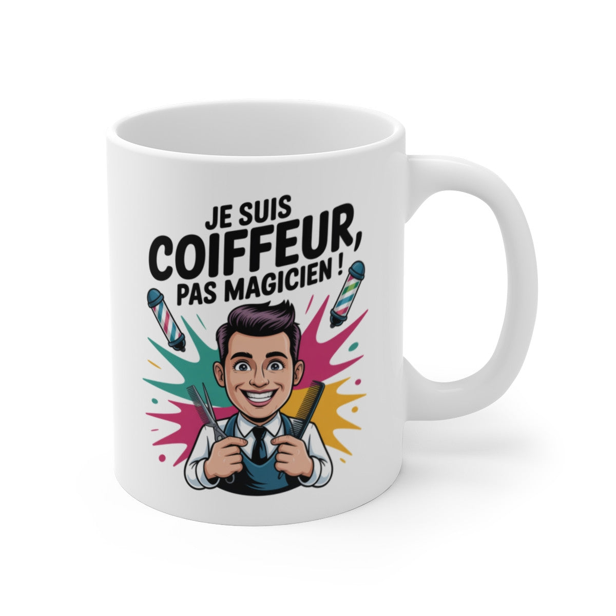 Tasse Coiffeur Humour 325ml  Je Suis Coiffeur Pas Magicien  Mug Drôle Cadeau Métier Salon Homme