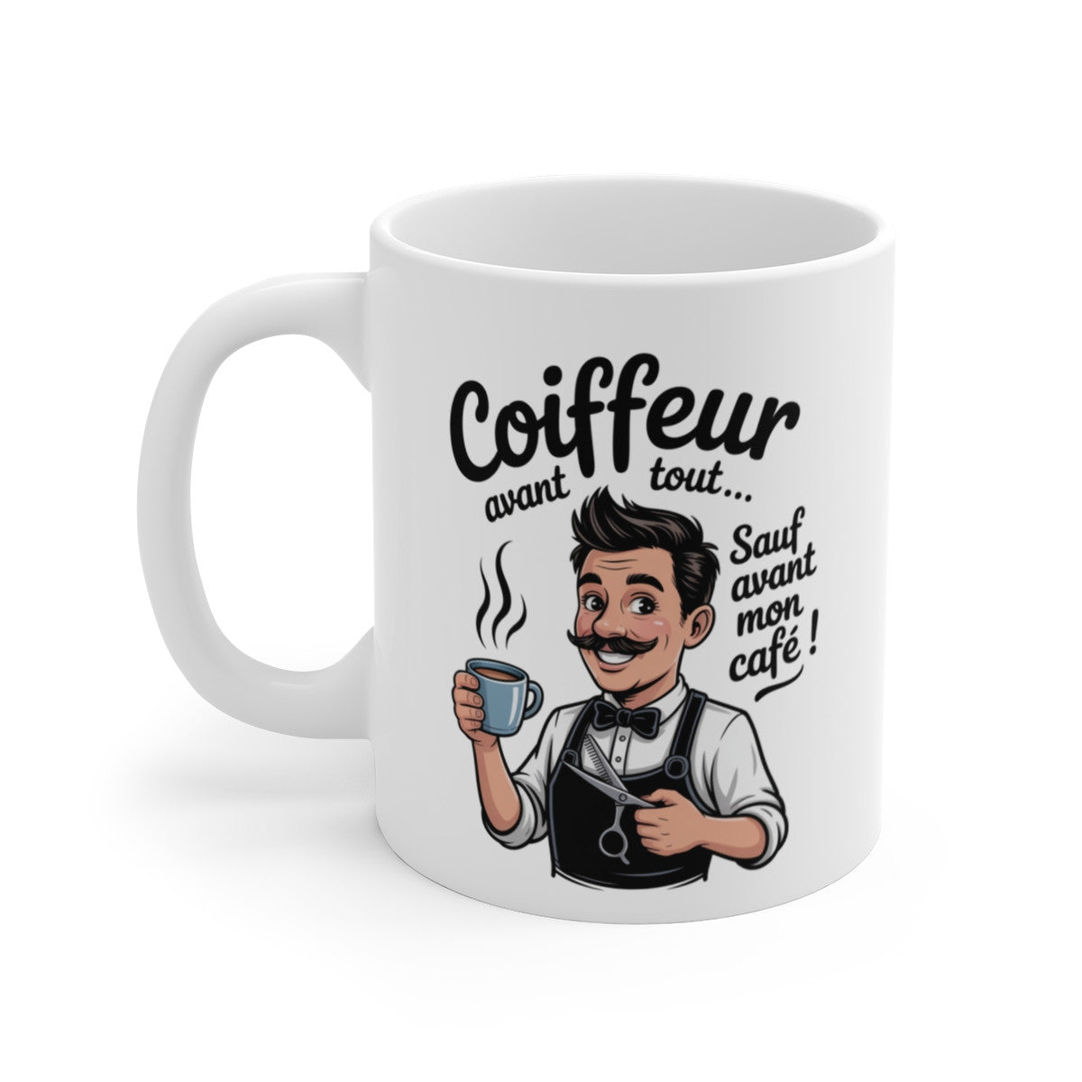 Tasse Coiffeur Humour Café 325ml – Coiffeur Avant Tout Sauf Avant Mon Café – Cadeau Drôle Salon Homme