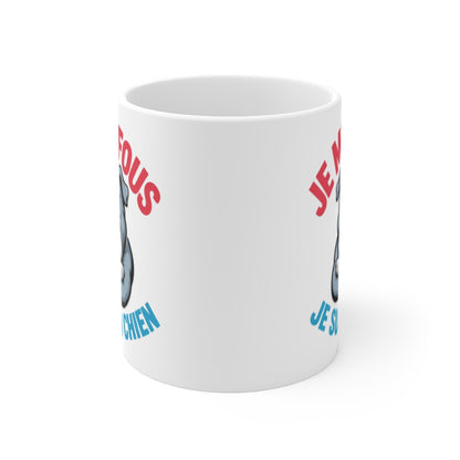 Tasse Humour Chien 325ml – Je m’en fous je suis un Chien – Mug Bulldog Marrant Animal Déjanté Cadeau