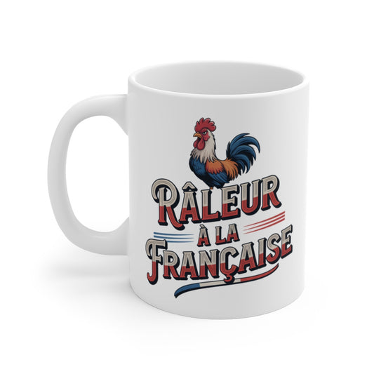 Tasse Râleur à la Française 325ml  Mug Humour Tricolore Coq Français Cadeau Original Made in France