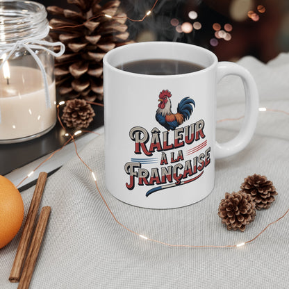 Tasse Râleur à la Française 325ml  Mug Humour Tricolore Coq Français Cadeau Original Made in France