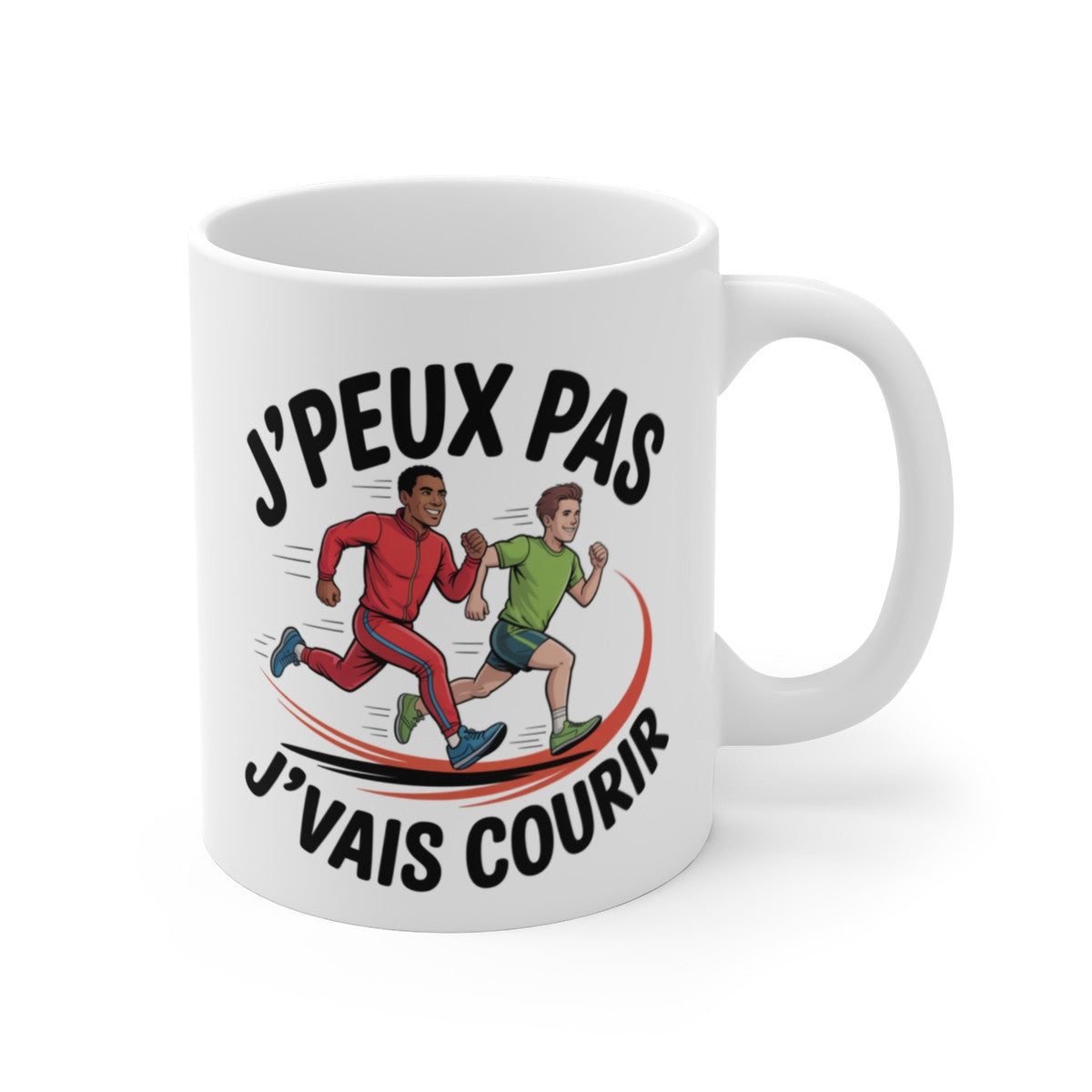 Tasse Running 325ml – J’peux pas j’vais Courir – Mug Jogging Humour Sport Course à Pied Cadeau Sportif