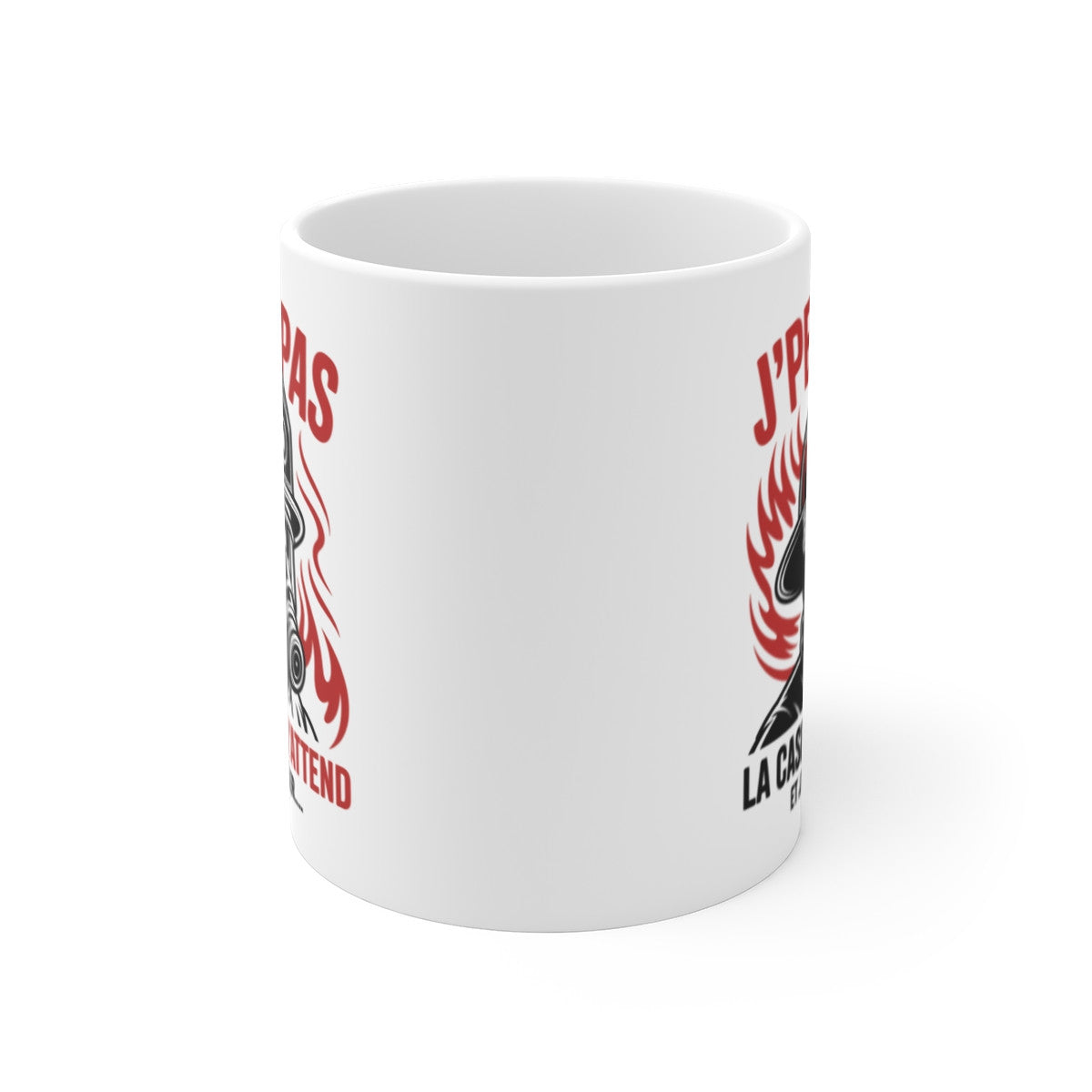 Tasse Pompier 325ml  J’peux pas la Caserne m’attend  Mug Héros Feu Casque Brigade Cadeau Courage Incendie