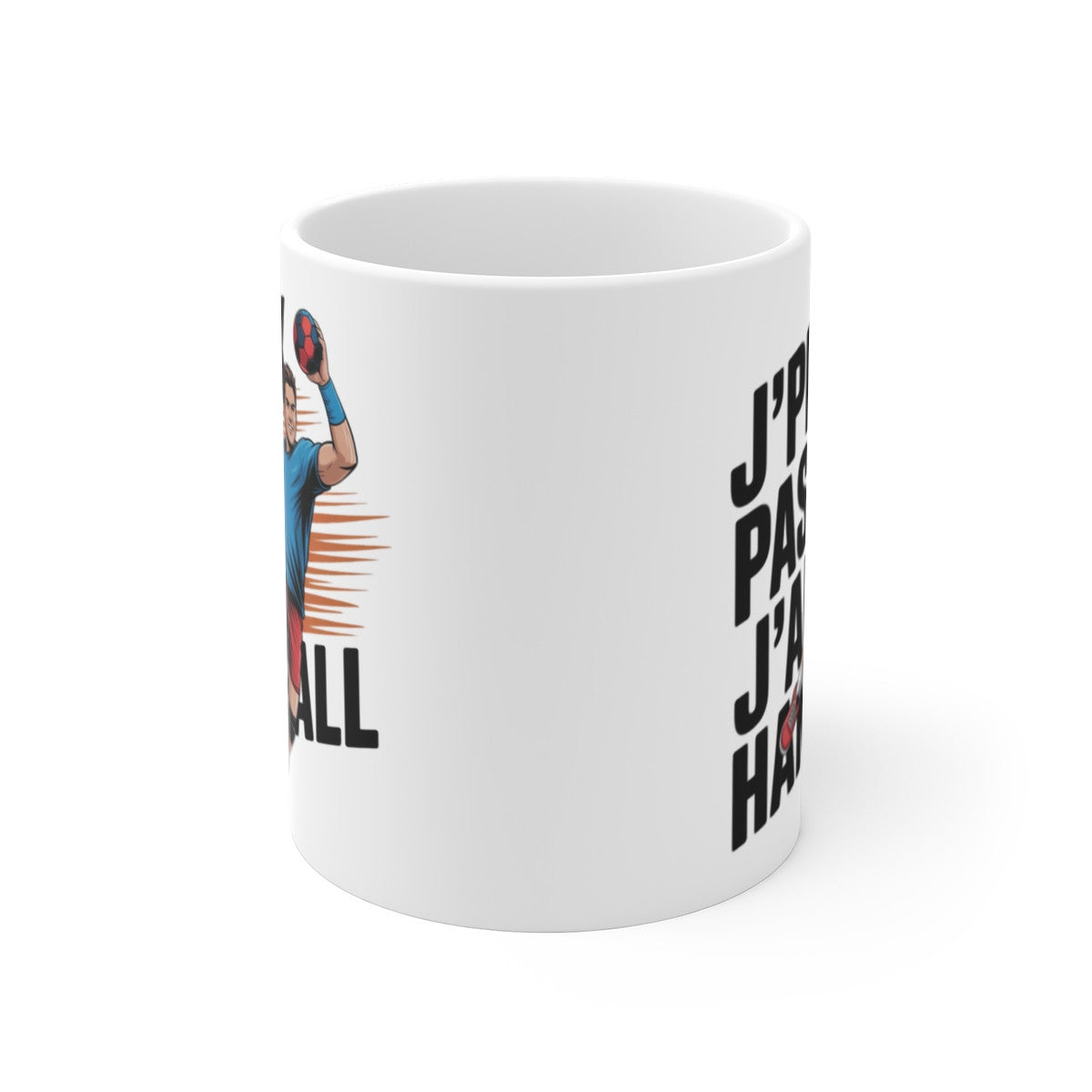 Tasse J’peux pas j’ai Handball 325ml – Mug Sportif Hand Cadeau Joueur Entraîneur Match Équipe