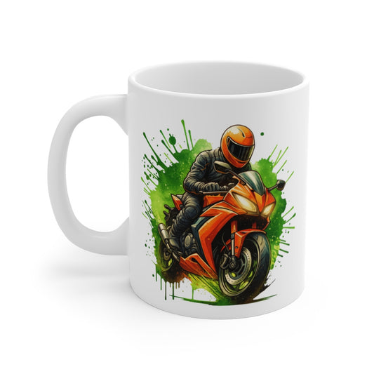 Tasse Motard Moto Sport 325ml  Mug Racing Vitesse Adrenaline  Cadeau Biker Deux-Roues Course Route