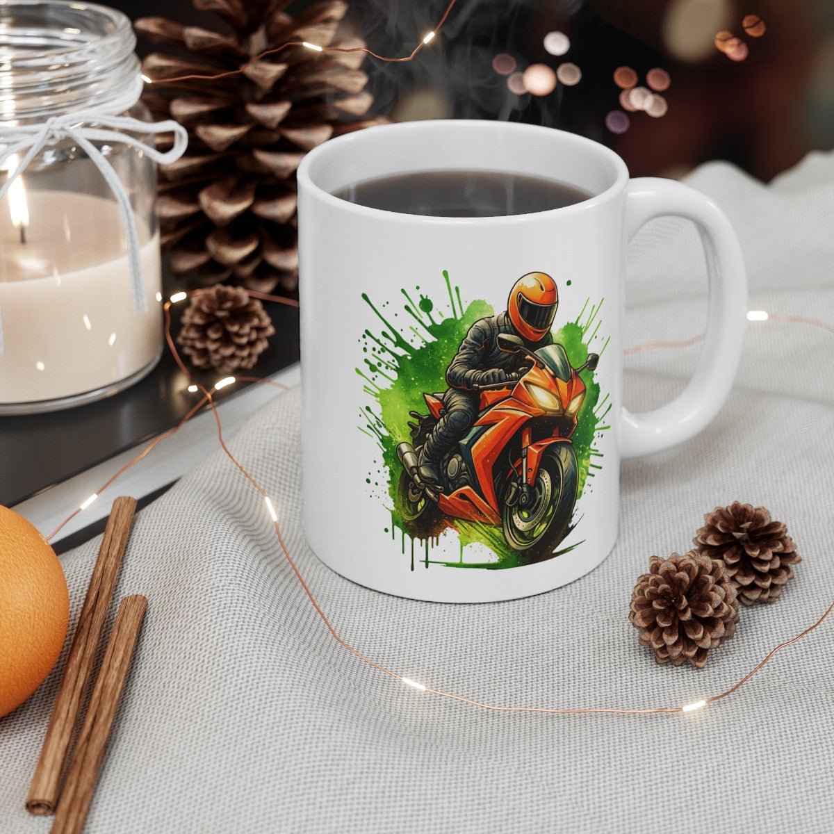 Tasse Motard Moto Sport 325ml  Mug Racing Vitesse Adrenaline  Cadeau Biker Deux-Roues Course Route