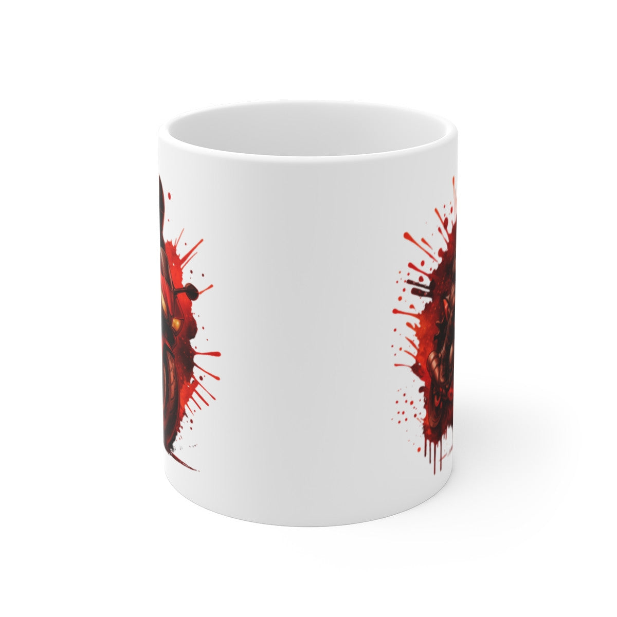 Tasse Moto Rouge 325ml  Motard   Mug Racing Sport Design Biker Cadeau Vitesse Idée cadeau