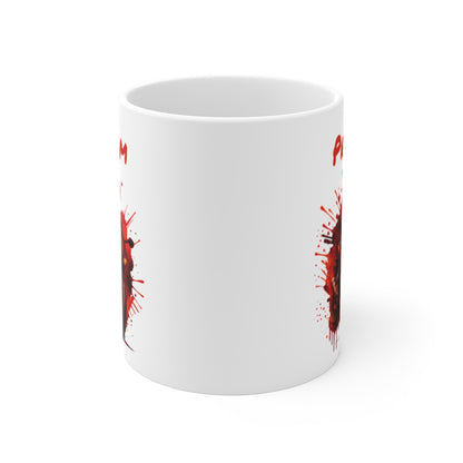 Tasse Moto Personnalisable 325ml  Mug Motard Rouge avec Prénom  Cadeau Moto Sport Racing Biker Vitesse