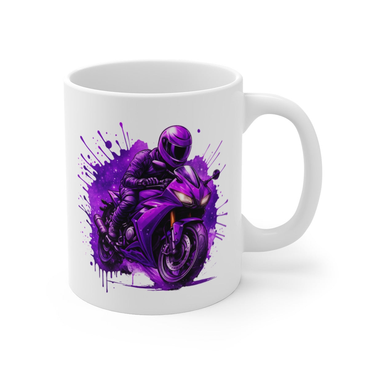 Tasse Moto Violet 325ml  Motard Racing  Mug Cadeau Biker Sport Moto Deux-Roues Adrenaline