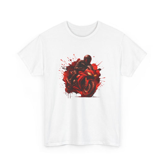 T-shirt Moto Homme Motard Rouge – Tee-shirt Racing Moto Sport – Cadeau Biker Deux Roues Style Rider