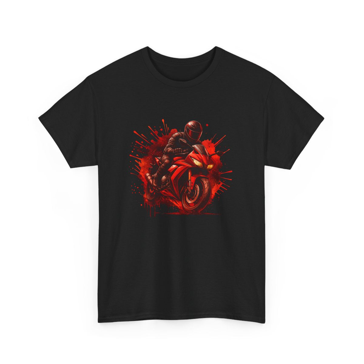 T-shirt Moto Homme Motard Rouge – Tee-shirt Racing Moto Sport – Cadeau Biker Deux Roues Style Rider