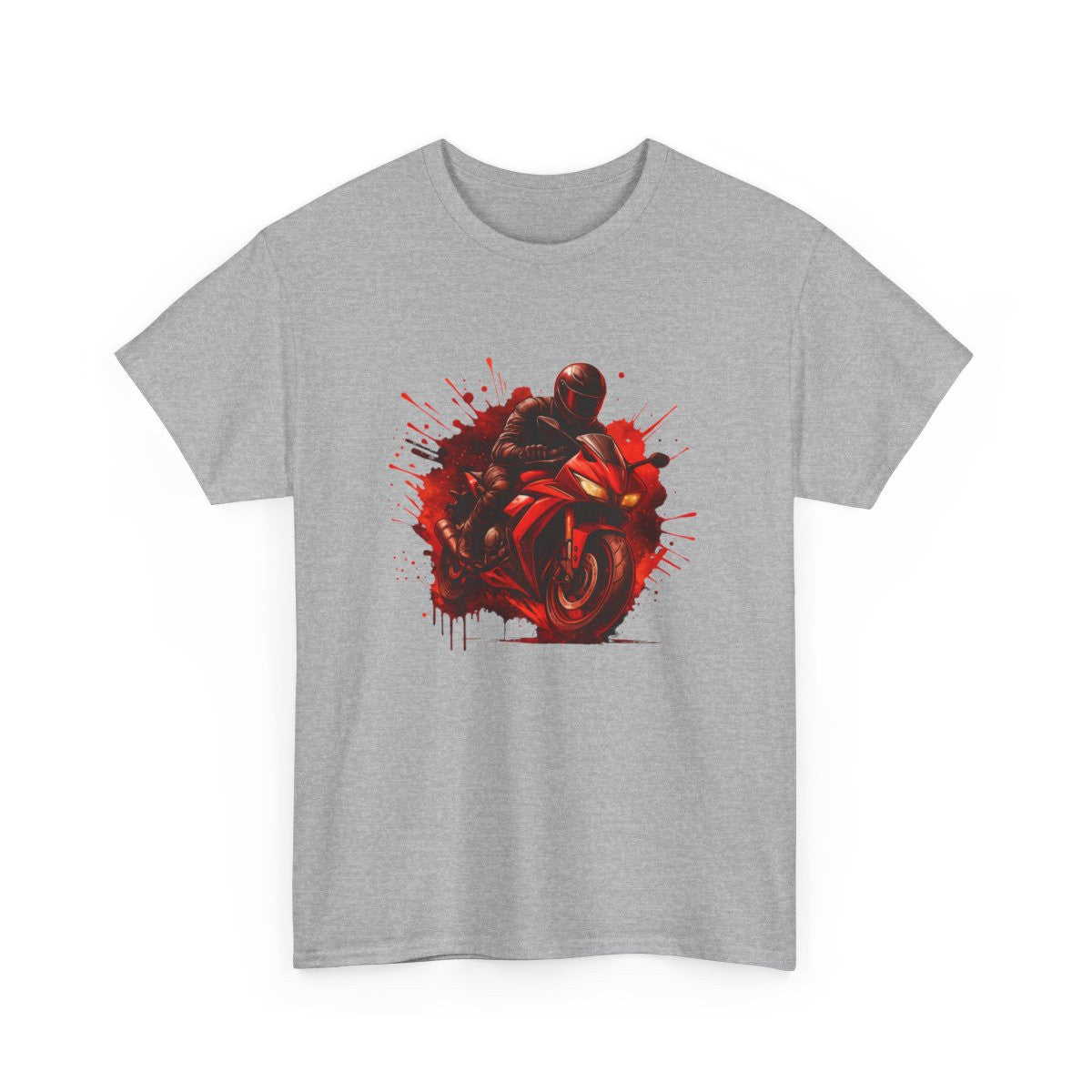 T-shirt Moto Homme Motard Rouge – Tee-shirt Racing Moto Sport – Cadeau Biker Deux Roues Style Rider