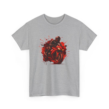 T-shirt Moto Homme Motard Rouge – Tee-shirt Racing Moto Sport – Cadeau Biker Deux Roues Style Rider