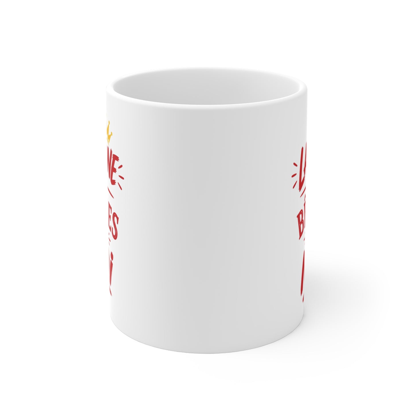 Tasse La Reine des Bêtises C’est Moi – Mug Humour Femme Fille – Cadeau Drôle Rouge et Or 325ml