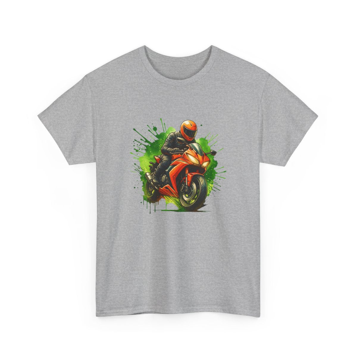 T-shirt Homme Moto Racing – Tee-shirt Motard Sport Orange – Cadeau Biker Rider Vitesse Deux Roues