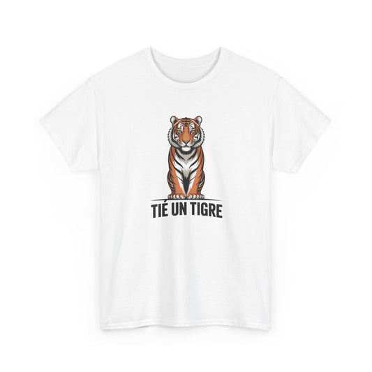 T-Shirt "Tié un Tigre" – Design Tigre Réaliste – Tee-Shirt Motivation Force et Puissance