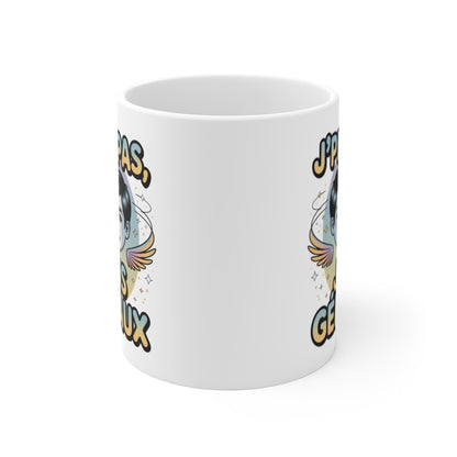 Tasse Horoscope Gémeaux – Mug Astrologie “J’peux Pas J’suis Gémeaux” – Cadeau Zodiaque Céramique 325ml