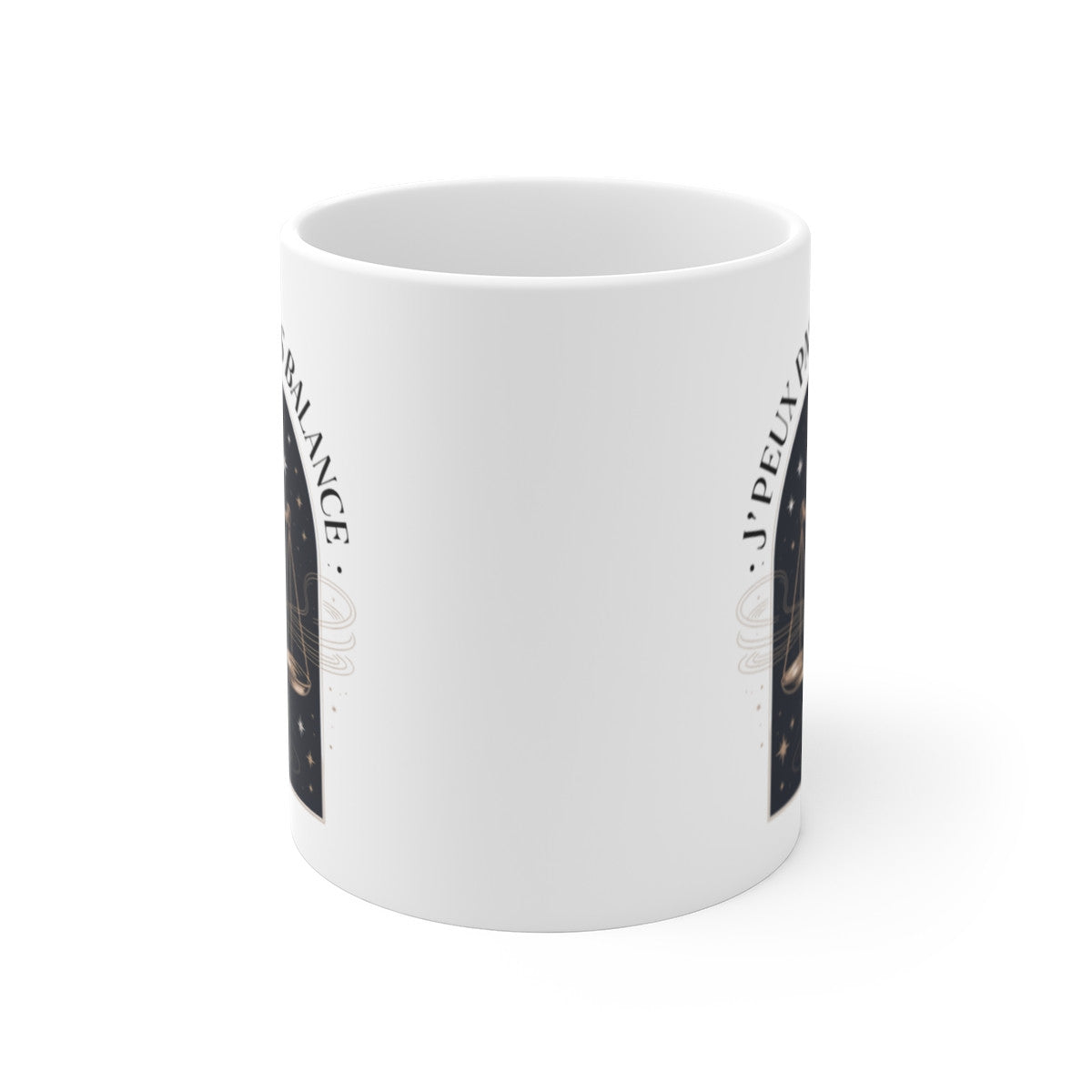 Tasse Astrologie Balance – Mug Zodiaque Étoilé “J’peux Pas J’suis Balance” – Cadeau Horoscope Céramique 325ml