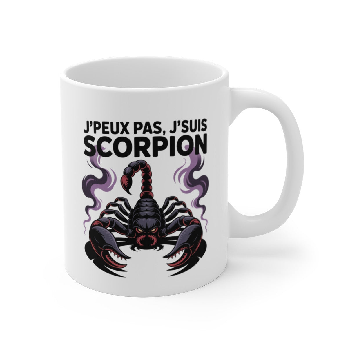 Tasse Astrologie Scorpion – Mug Zodiaque Noir “J’peux Pas J’suis Scorpion” – Cadeau Horoscope Céramique 325ml