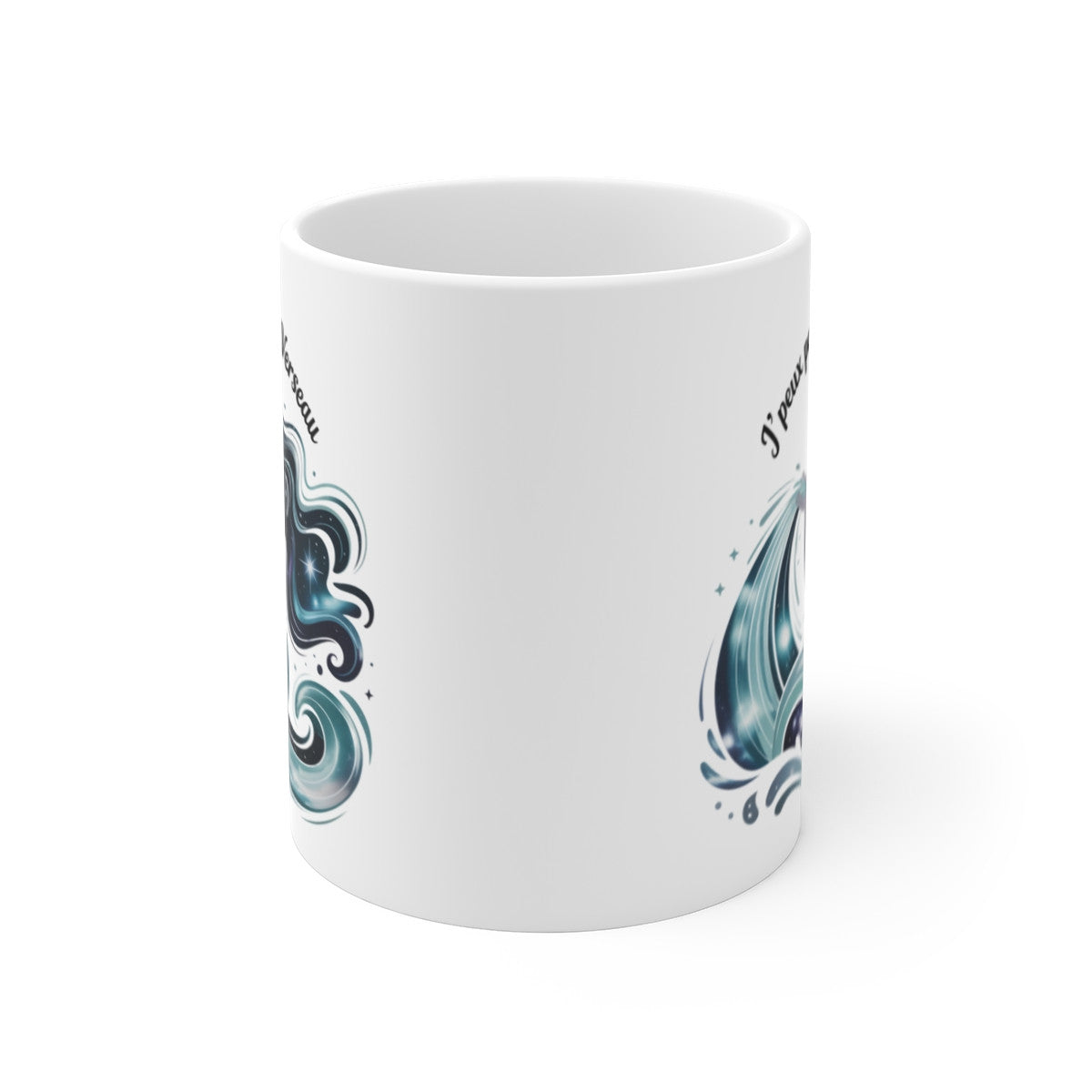 Tasse Astrologie Verseau – Mug Zodiaque “J’peux Pas J’suis Verseau” – Cadeau Original Céramique 325ml