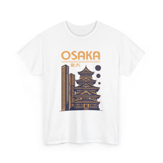 T-shirt Osaka Japon Homme/Femme – Tee-shirt Unisexe Ville Temple Asie – Design Culture Nipponne Moderne