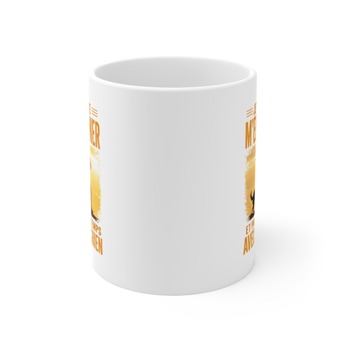 Mug Running Femme avec Chien – Tasse Course à Pied Jogging Sport – Cadeau Coureuse Amoureuse des Chiens