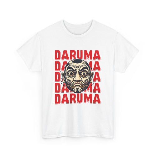 T-shirt Daruma Japon Homme/Femme – Tee-shirt Unisexe Icône Japonaise – Design Visage Daruma Style Pop Urbain