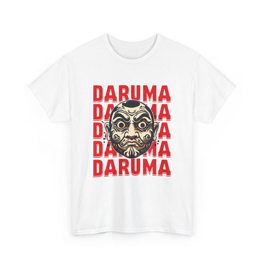 T-shirt Daruma Japon Homme/Femme – Tee-shirt Unisexe Icône Japonaise – Design Visage Daruma Style Pop Urbain