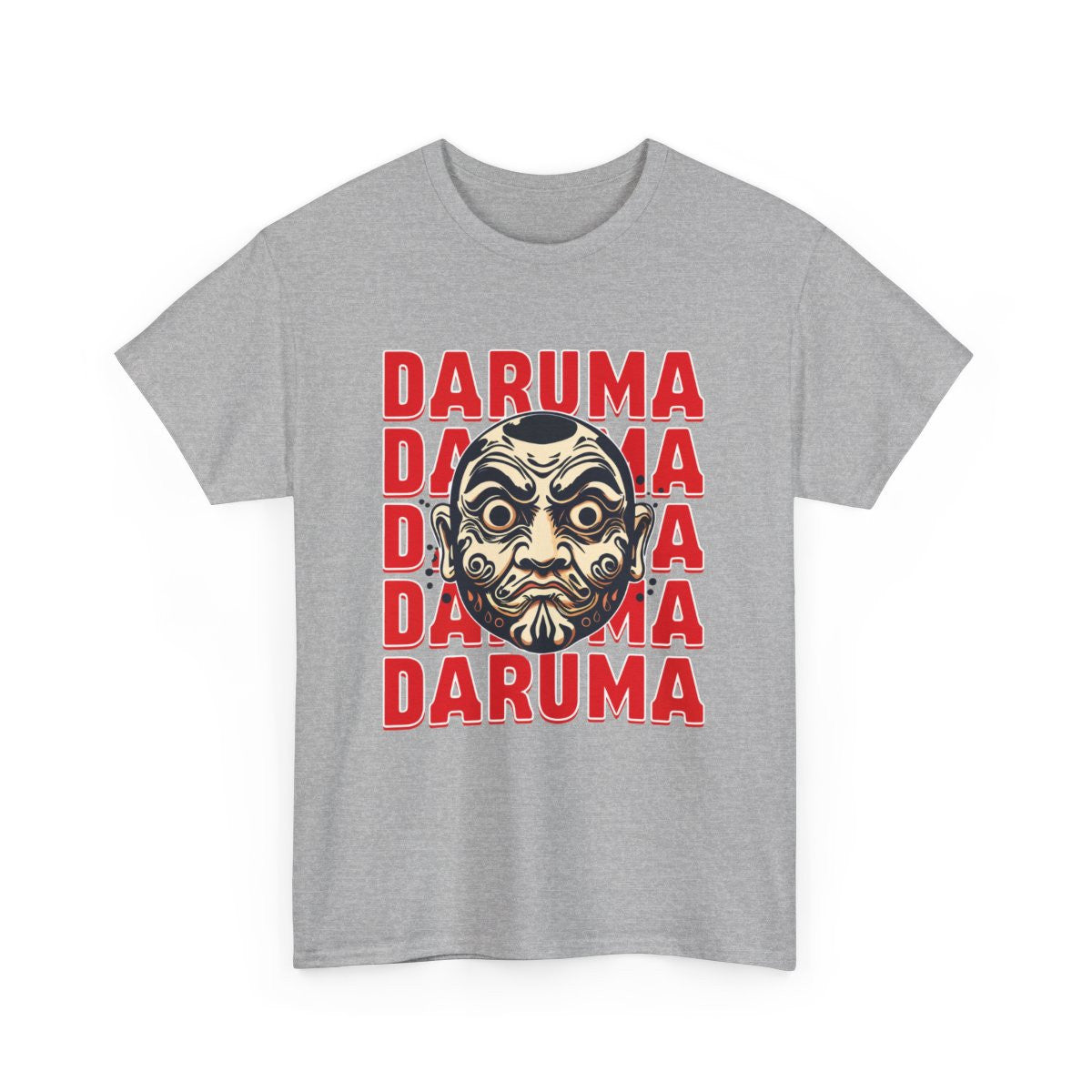 T-shirt Daruma Japon Homme/Femme – Tee-shirt Unisexe Icône Japonaise – Design Visage Daruma Style Pop Urbain