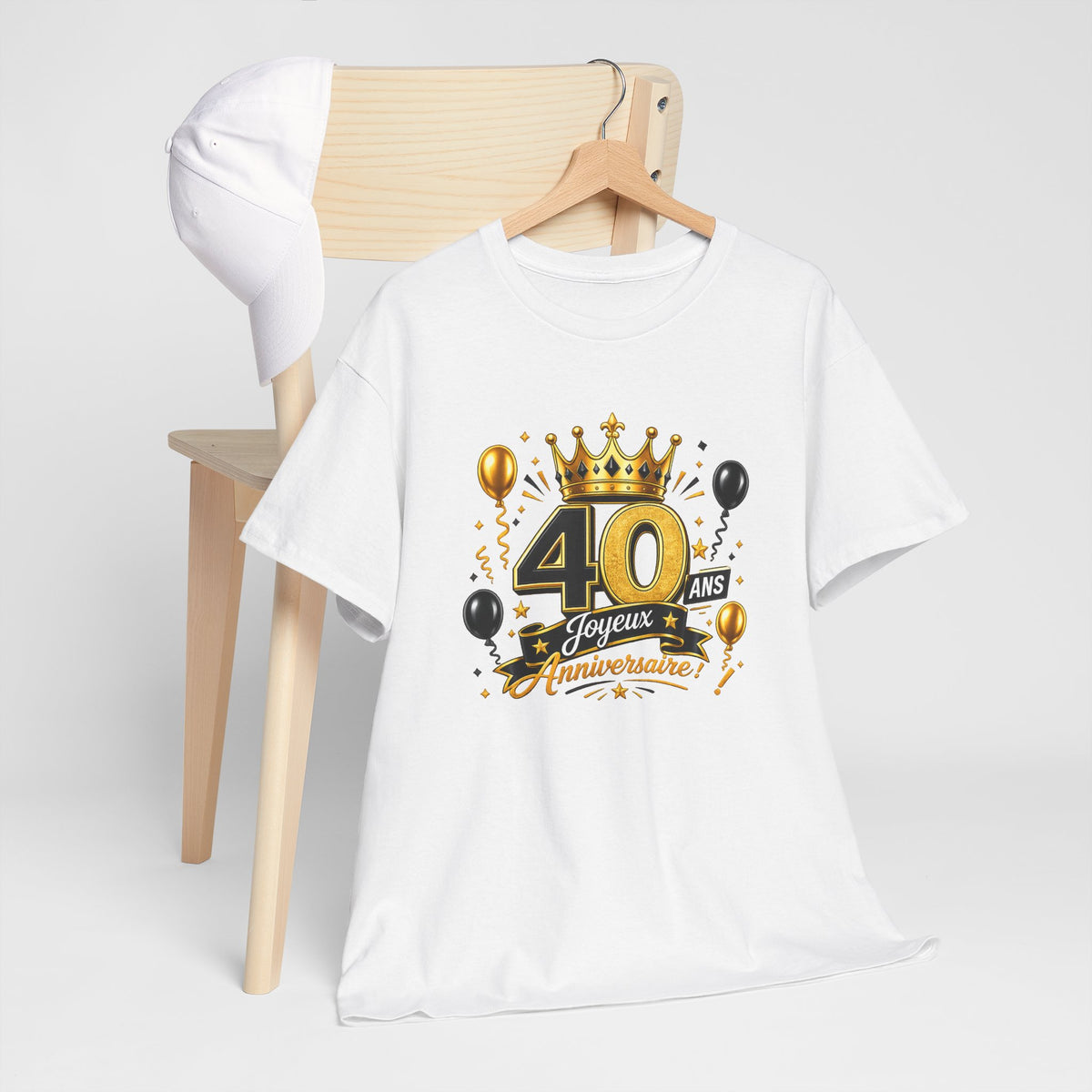 Tee Shirt Anniversaire 40 Ans Homme et Femme – Joyeux Anniversaire – Cadeau 40 Ans