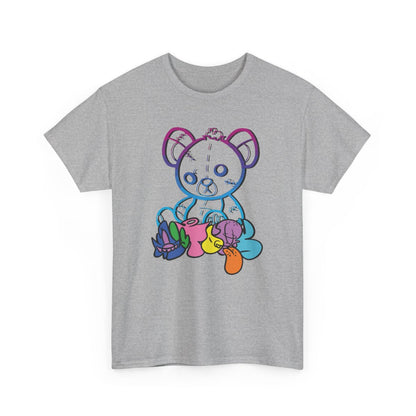 Tee-shirt Unisexe Ours Street Art Coloré – T-shirt Graphique Urbain Abstrait – Style Contemporain S à 3XL
