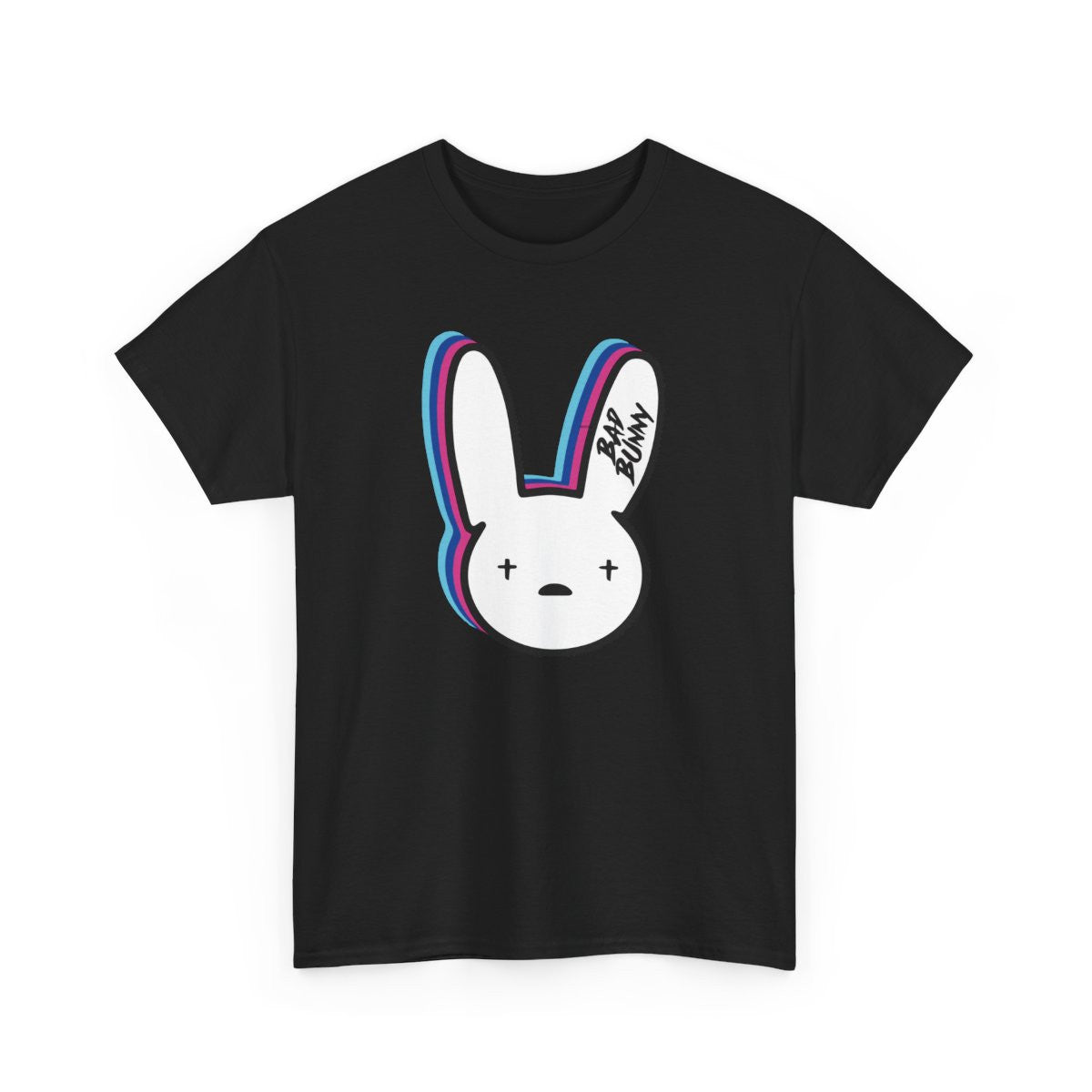 Tee-shirt Unisexe Lapin Minimaliste Graphique T-shirt Contours Arc-en-ciel Colorés  Style Pop Urbain S à 3XL