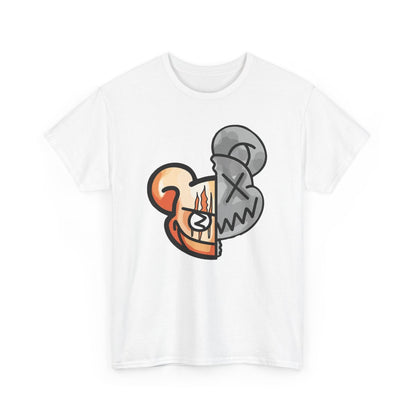 Tee-shirt Unisexe Ours Graphique Mi-Lumineux Mi-Sombre  T-shirt Street Art Expression Visuelle S à 3XL