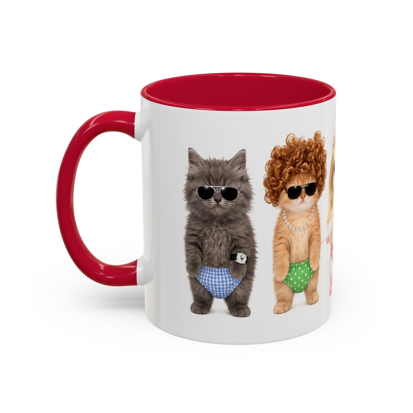 Tasse Chats Rigolos en Sous-Vêtements – Mug Humour Chatons Kawaii – Cadeau Femme Homme Amoureux des Chats 325ml