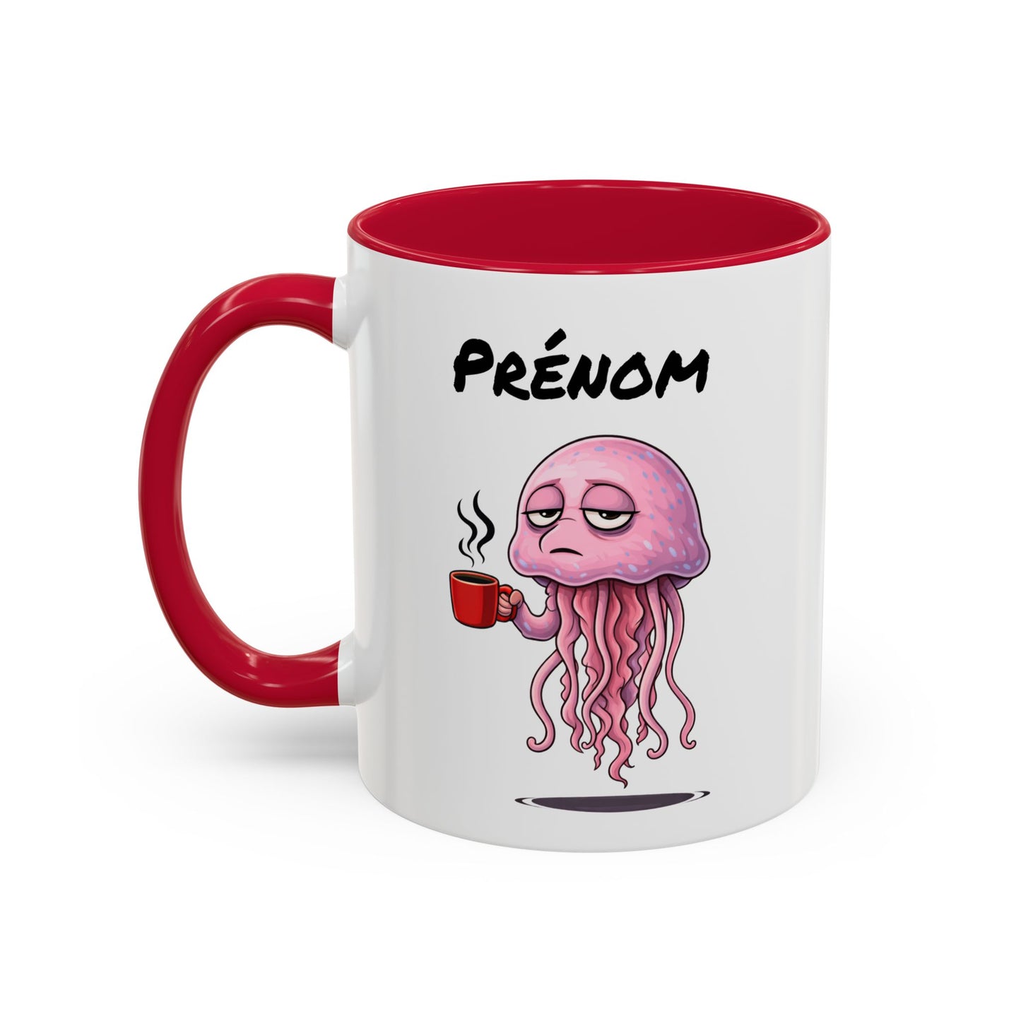 Tasse Méduse avec Café – Mug Animal Marin Humoristique Fatigue – Illustration Cartoon 325ml – Cadeau