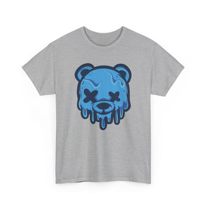 Tee-shirt Graphique Ours Fondu Bleu – Style Cartoon Drip – Unisexe Adulte S à 3XL