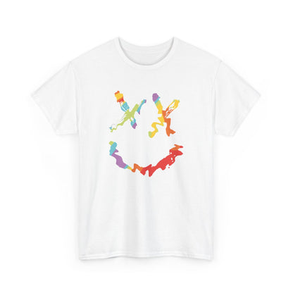 T-shirt Smiley X Gribouillé – Design Coloré Peinture Abstraite – Unisexe Adulte S à 3XL