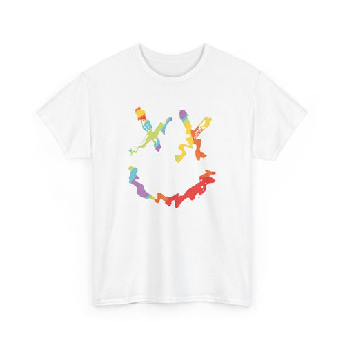 T-shirt Smiley X Gribouillé – Design Coloré Peinture Abstraite – Unisexe Adulte S à 3XL