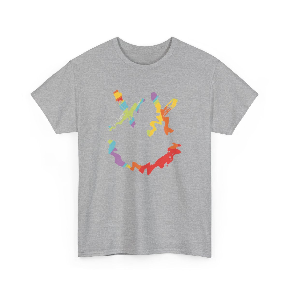 T-shirt Smiley X Gribouillé – Design Coloré Peinture Abstraite – Unisexe Adulte S à 3XL