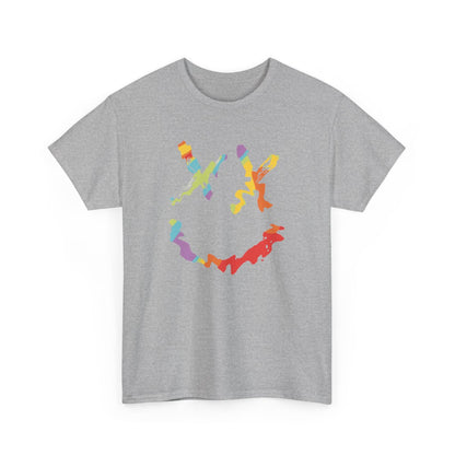 T-shirt Smiley X Gribouillé – Design Coloré Peinture Abstraite – Unisexe Adulte S à 3XL