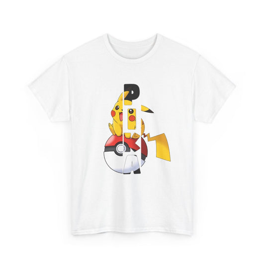 T-shirt Pikachu Pika Pokéball | Design Fan Art Pokémon | Tee-shirt Graphique Geek Otaku Gamer Unisexe