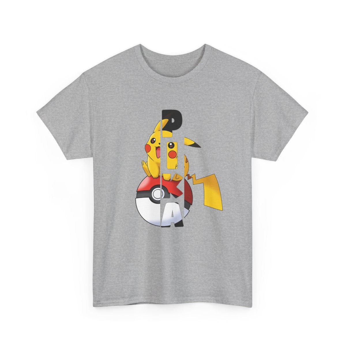 T-shirt Pikachu Pika Pokéball | Design Fan Art Pokémon | Tee-shirt Graphique Geek Otaku Gamer Unisexe