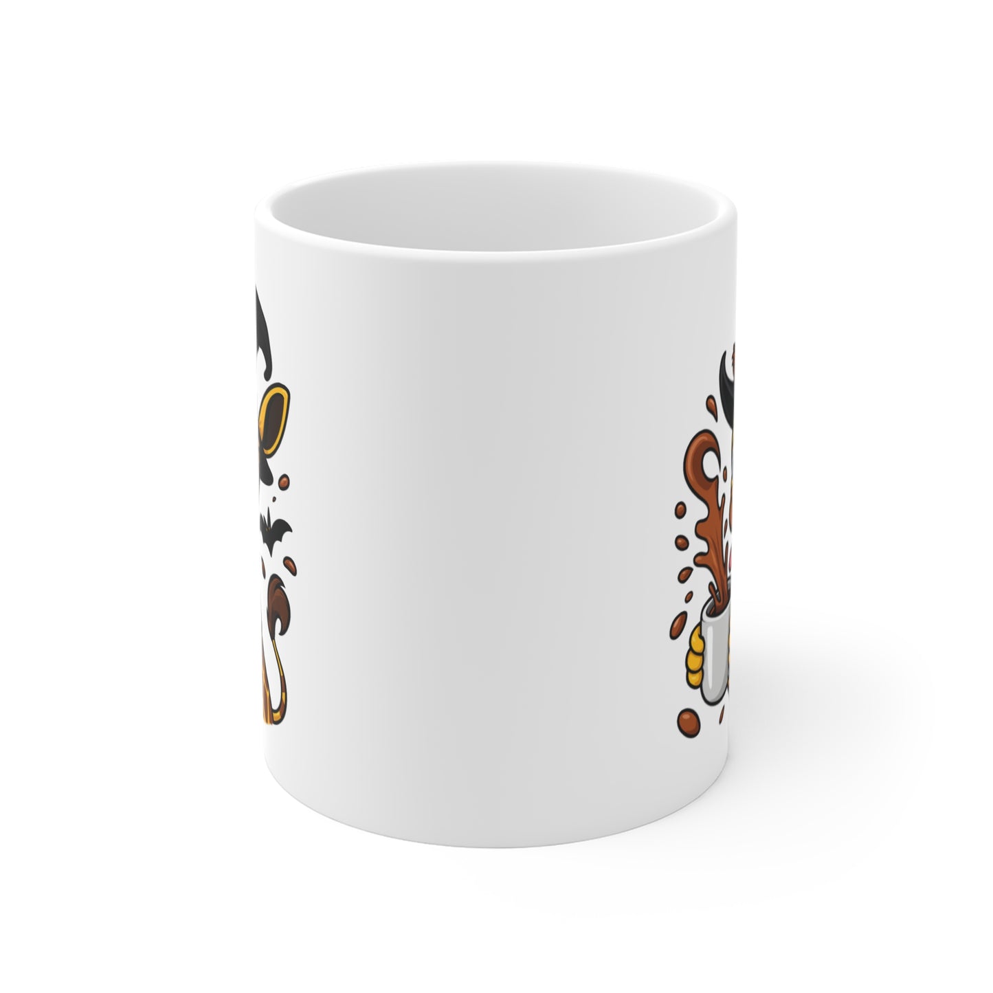 Mug Girafe Sorcière Café – Tasse Céramique 325ml – Illustration Animalière Drôle Halloween