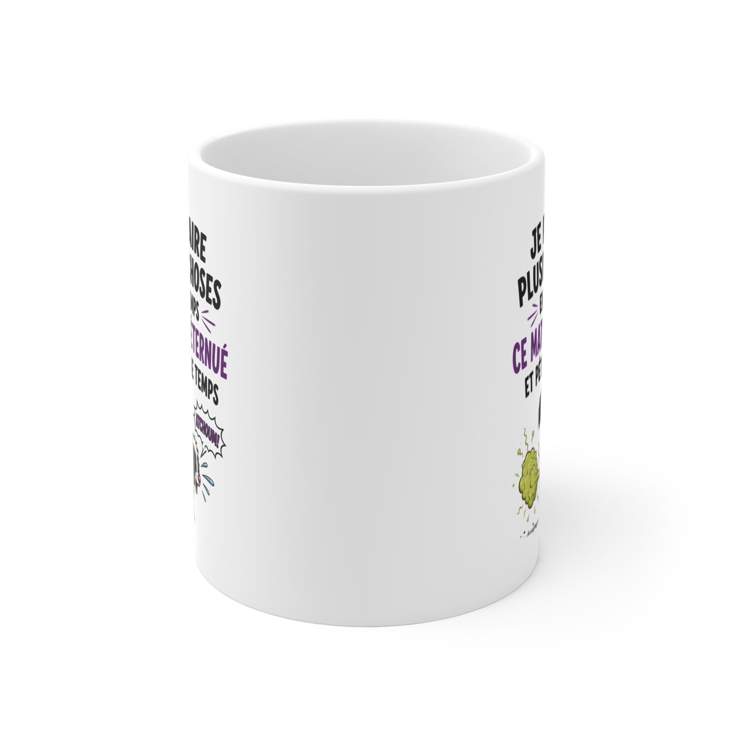 Mug Humour Homme et Femme – Putois Drôle Multitâche Fatigué – Tasse Rigolote Idée Cadeau Original Anniversaire Collègue Ami Amie 325 ml