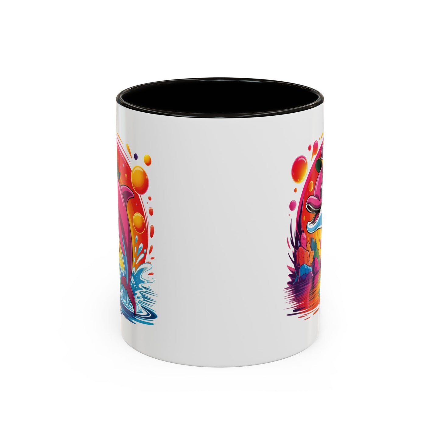 Mug Dauphin Coloré avec Casquette – Tasse Océan Kawaii Design Tropical et Fun – Cadeau Original 325ml